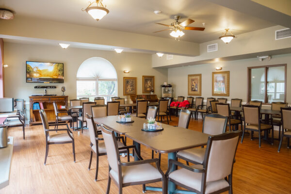 Dining room in the The Manor at Rexford Park